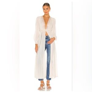 Spell Le Gauze Lace Duster - Off White
